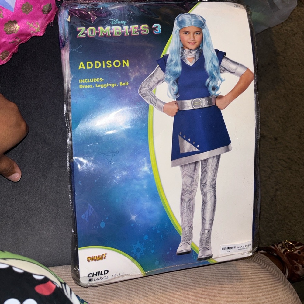 Disney Zombies 3 Addison Blue and Silver Costume